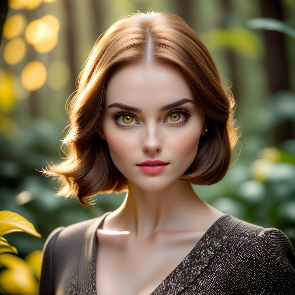 Фото, Викториана дэ Роулинг, девушка бледные коричневые волосы, бледные желтые глаза, анфас, реализм